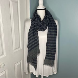 Striped Scarf with Fringe